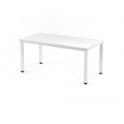 BUREAU 180X80X76 : BLANC + PIEDS BLANC