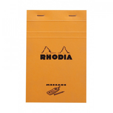 Bloc agrafé Rhodia ORANGE Message 11x17cm 80F 80g