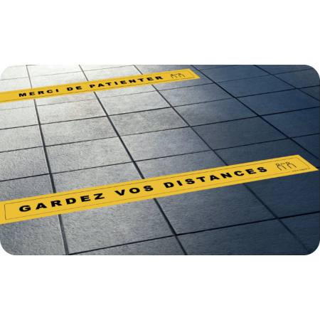 Lot de 4 bandes de signalisation au sol