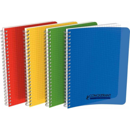 Cahier Conquérant spirale 17X22 100 pages90G Q5 ASS PP