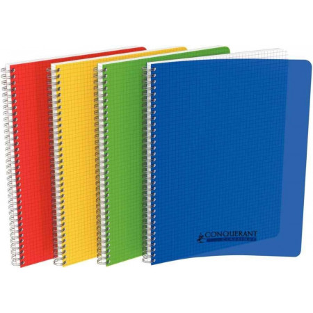 Cahier Conquérant spirale A4 100 pages 90G Q5/5 ASS PP