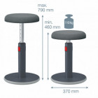 Tabouret Stand Stool ErgoCosy GRIS