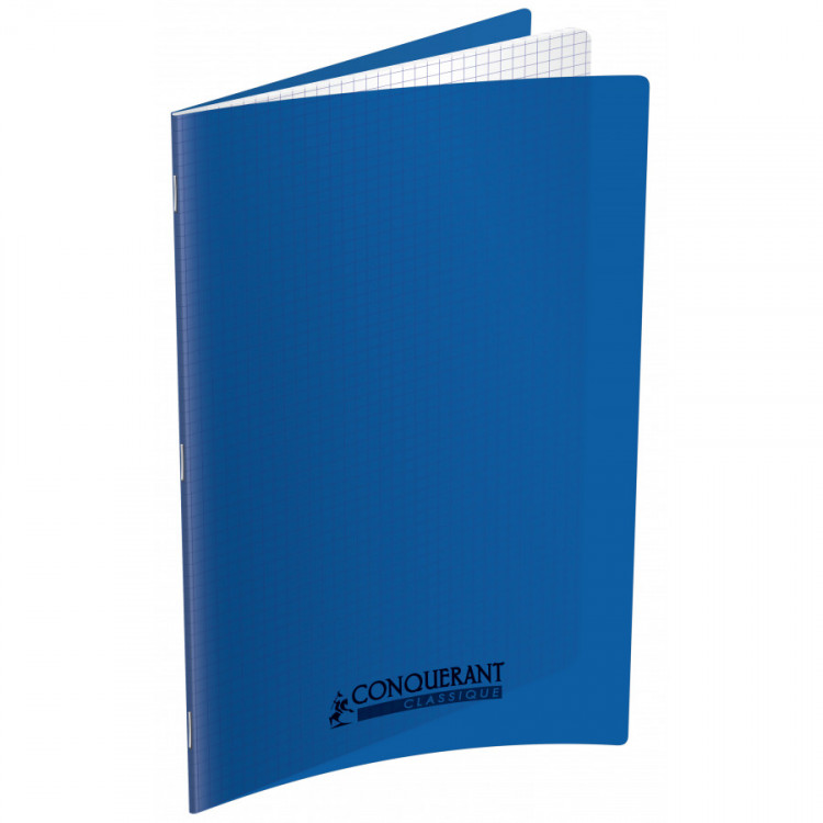 CAHIER POLYPRO 24*32 96P 5X5 BLEU