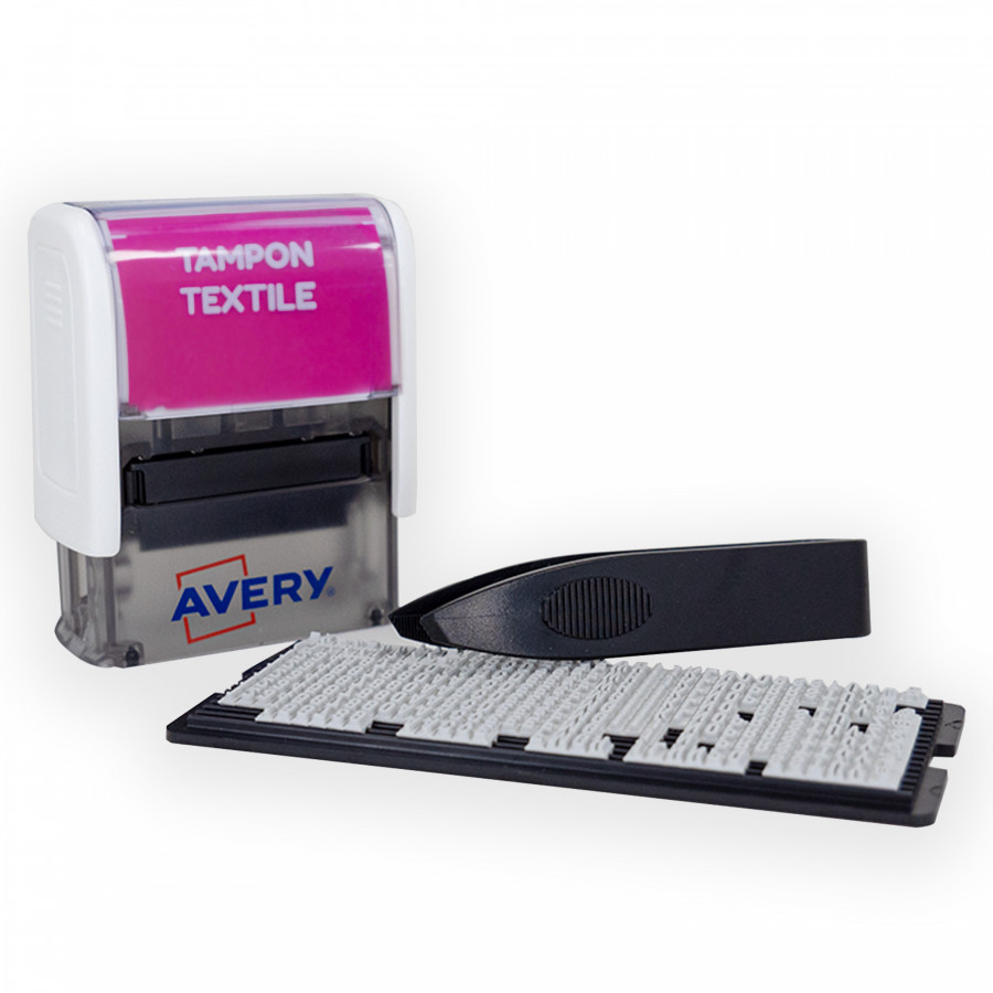 Tampon Encreur Personnalisable Pour Textile Et Papier - Lavable 90°C - Rose Bonbon - Idéal Pour Marquage D'entreprise