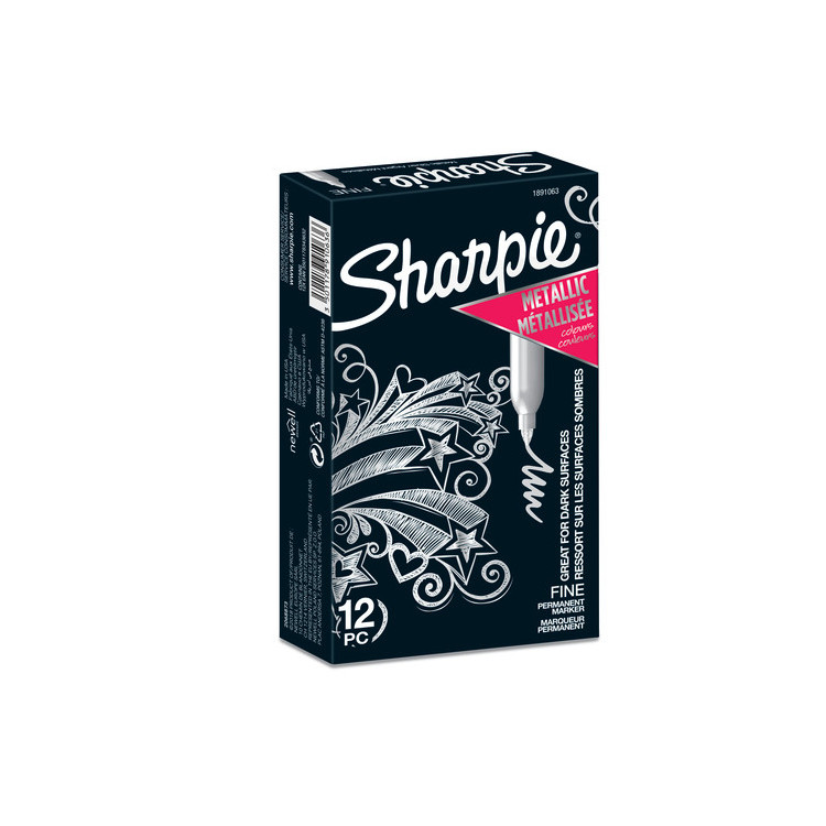 FEUTRE PERM F SHARPIE METAL ARGENT