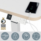 Bureau électrique compact 80x60x65-130 – Ergonomique et mobile