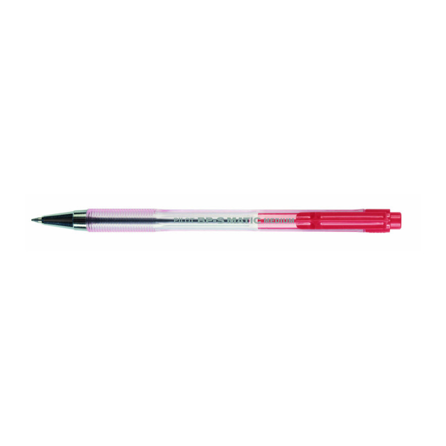 STYLO BILLE - BP-S MATIC RETRACTABLE - 0,7mm - EPAISSEUR DE TRAIT - ROUGE -  BuroStock Guyane