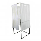 Isoloir standard pour élections – Structure acier et rideau opaque M1