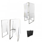 Isoloir standard pour élections – Structure acier et rideau opaque M1