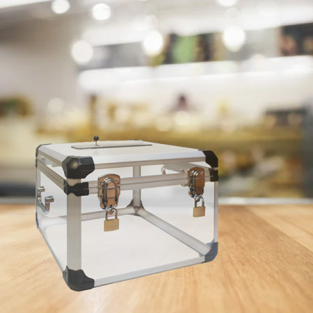 Urne électorale 1300 bulletins avec compteur – Plexiglass transparent et sécurisée