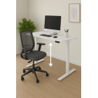 BUREAU ELECTRIQUE HAUTEUR REGLABLE 140CM BLANC