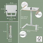 Bureau assis-debout compact pliable Ergo – 65 x 46 cm