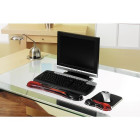 Wave Duo Gel – Repose-poignets Ergonomique Rouge/Gris Fumé