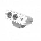 Power Desk Up® EP65 - 2x 230V + USB-A 18W + USB-C 65W - Unité d'électrification en saillie