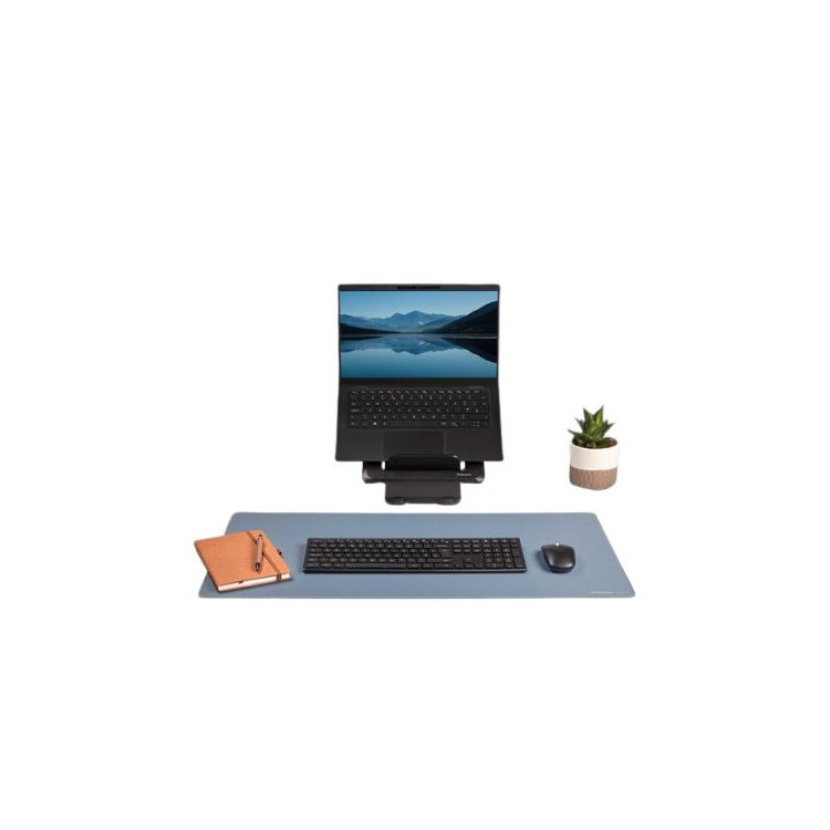 Tapis sous-main de bureau Breyta? - Bleu Gris - Antibactérien Microban® - Base recyclée