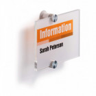 PLAQUE DE PORTE CRYSTALSIGN A6 TRANSP.