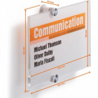 PLAQUE DE PORTE CRYSTALSIGN A5 TRANSP.