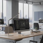 Lampe de bureau LED Ecoline taupe – design compact