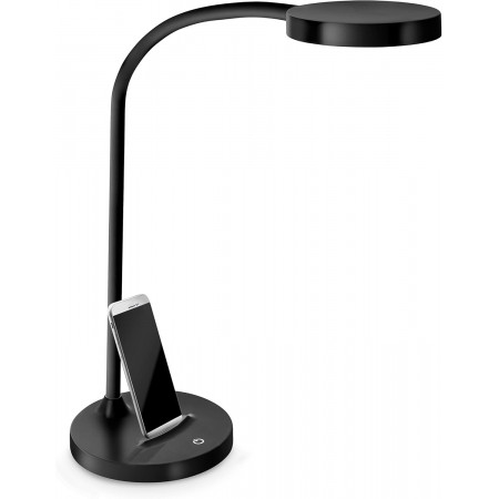 Lampe de bureau LED Flex noire – bras flexible