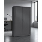 ARMOIRE HAUTE RIDEAUX COULISSANT - Anthracite (198x120cm)