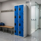 VESTIAIRE ARMOIRE 4 MULTICASIERS BLEU