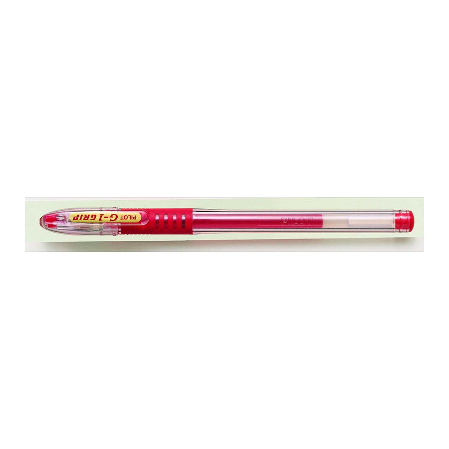 STYLO ROLLER ENCRE GEL - G-1 GRIP - 1mm - EPAISSEUR DE TRAIT - ROUGE -  BuroStock Martinique