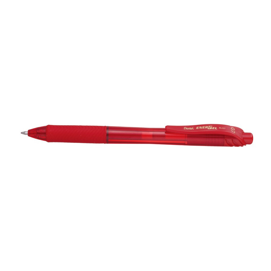 STYLO ROLLER ENCRE GEL - ENERGEL RETRACTABLE - 0,7mm - EPAISSEUR DE TRAIT  ROUGE - BuroStock Martinique