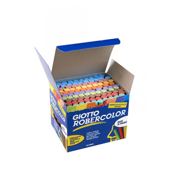 BOITE 100 CRAIES COULEUR ASSORTIS ANTI POUSSIERE