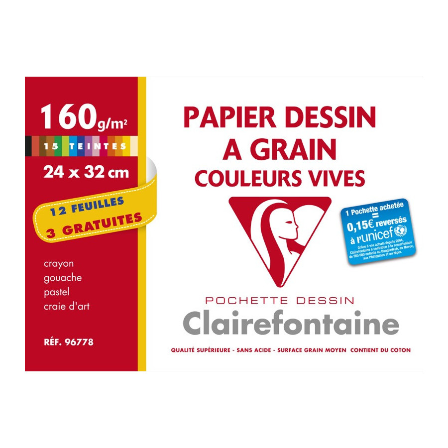 Feuilles A4 blanches Clairefontaine 160 G/M² - 1 ramette