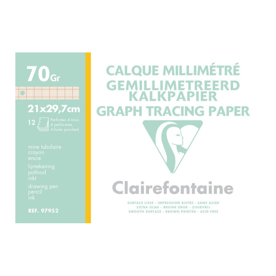 Rame A4 - 80g - Bleu Vif - CLAIREFONTAINE (500 f.) - Ref:1798