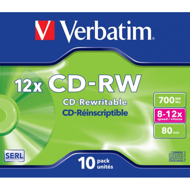 CD-RW Réinscriptible - Boite de 10