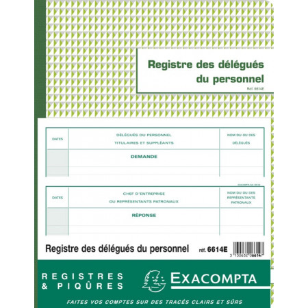 REGISTRE DÉLÉGUÉS DU PERSONNEL (6614)